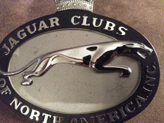 Vintage Jaguar Clubs Of North America Medallion License Plate Topper 2