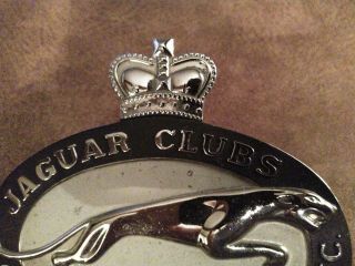 Vintage Jaguar Clubs Of North America Medallion License Plate Topper 3