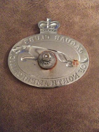 Vintage Jaguar Clubs Of North America Medallion License Plate Topper 5
