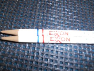 Old Vtg EXXON A.  J.  Petrunis Inc.  Advertising PENCIL Pencils Set 2 Bridgeton N.  J. 2