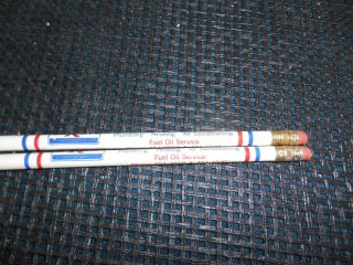 Old Vtg EXXON A.  J.  Petrunis Inc.  Advertising PENCIL Pencils Set 2 Bridgeton N.  J. 4