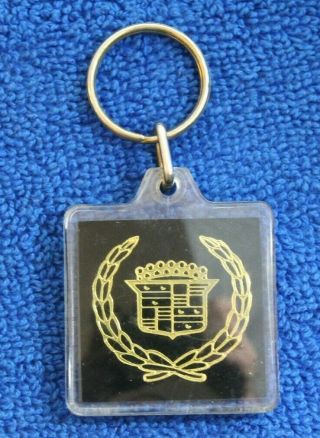 Lucite Cadillac Key Ring Key Chaine Crest Emblem Accessory Eldorado Badge Logo