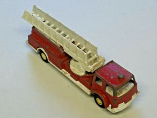 Vintage Tootsie Toy Fire Truck Die Cast And Plastic 1970 6 3/4 " Long