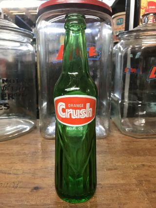 Vintage Green Orange Crush Soda Bottle Sign Crate