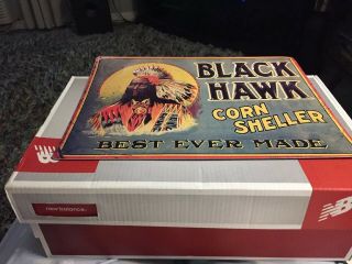 Black Hawk Corn Sheller Metal Sign