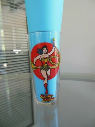 Vintage 1976 Dc Comics Wonder Woman Pepsi Glass M/nm