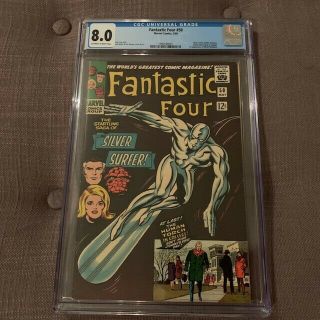 Fantastic Four 50 05/1966 Cgc 8.  0 Classic Silver Surfer Cover - Galactus
