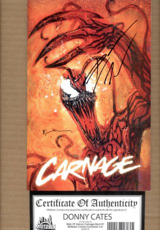Web Of Venom Carnage Born 1 Sienkiewicz Variant Signed By Donny Cates W/coa