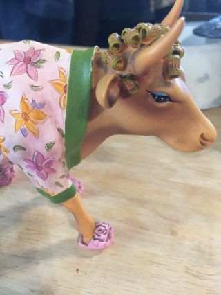 Cow Parade Figurine.  PJ’s & Curlers.  MISC138 5