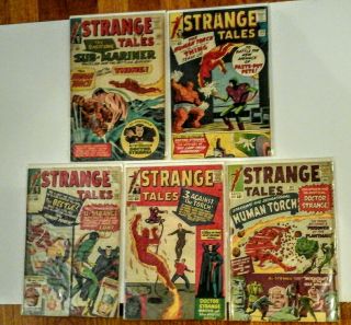 Strange Tales 121 - 123 (vg) 124 (f, ) 125 (f) (oct 1964,  Marvel)
