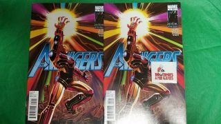 Avengers 12 (2011) Tony Stark Iron Man Wears Infinity Gauntlet
