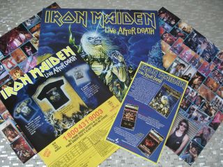 Iron Maiden ‎– " Live After Death " Lp Capitol Records ‎– Sabb - 12441 W/ Inserts
