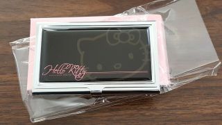 Hello Kitty Business Card Holder Case (black And Pink) -