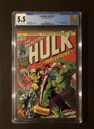 Incredible Hulk 181 1st Wolverine Cgc 5.  5 Ow/w Hot Book