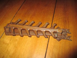 Vintage Syroco Wood SCOTTIE DOG SCOTTISH TERRIER Tie Rack Holder 5