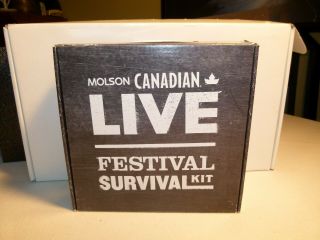 Molson Canadian Live Festival Survival Kit Promo Box Woo Hoo