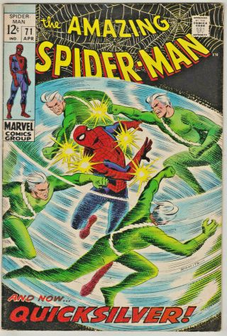 Spider - Man 71 Fn,  1969 Marvel Silver Age Comics