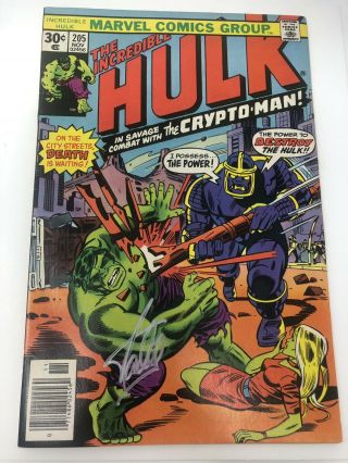 Stan Lee Signed “the Incredible Hulk” Issue 205 W/