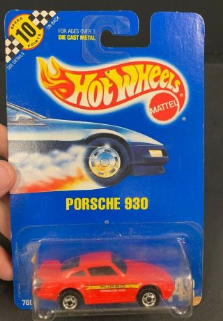 1990 Mattel Hot Wheels In Pkg Porsche 930 Collector No.  148 S&h