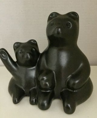 Pigeon Forge Pottery Black Bear And Baby