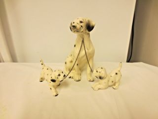 Erick Stauffer Design Dalmatian Dog Family Chained Figurines 6271