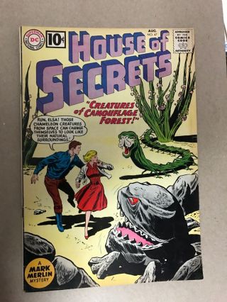 House Of Secrets 47 Dc Comics (1961) Fine Horror Sci Fi Mark Merlin