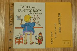 Vintage Junket And Milk Advertising Party Coloring Book Children