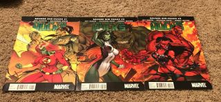 Savage She - Hulks Fall Of The Hulks 1 2 & 3 J Scott Campbell Covers Marvel