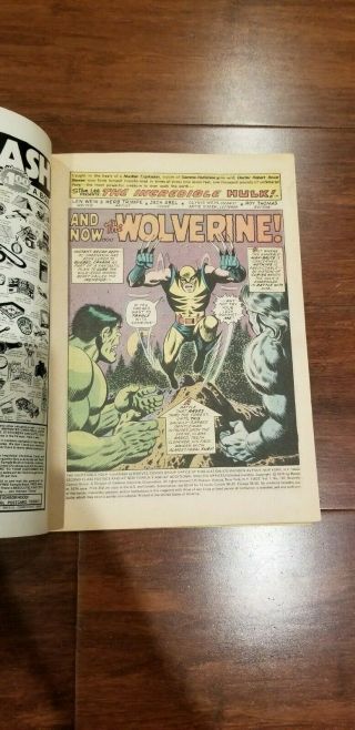 Incredible Hulk 181 Vol 1 Very 1st App of Wolverine w/ Marvel Stamp 3
