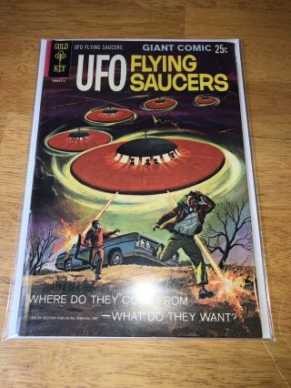 Ufo Flying Saucers 1 1968 Gold Key 68 Page Giant 25c Comic