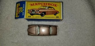 Vintage 1960s Matchbox 28 Mark Ten Jaguar With Box - Rare