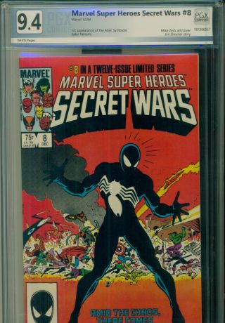 Marvel Heroes Secret Wars 8 (1984) (pgx 9.  4) - - 1rst Alien Symbiote App.