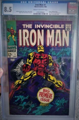 Iron Man 1 Cgc 8.  5 Captain America Avengers Thor Hulk 101 Silver Age Gem Cover