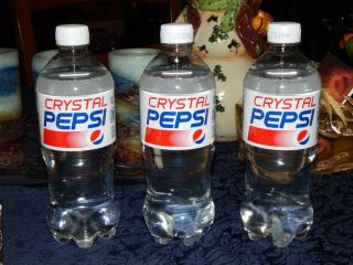 Crystal Pepsi Clear Cola - 20 Fl Oz 3 Bottle - Best By Date Mar 2017