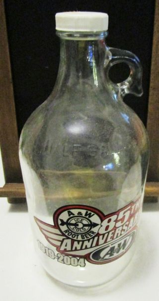 Vintage A&w Root Beer 1/2 Gallon Glass Jug