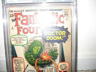 FANTASTIC FOUR 5 (1962) CGC 4.  5 /Unrestored/OW pgs/Origin & 1st Dr.  /Doctor Doom 4