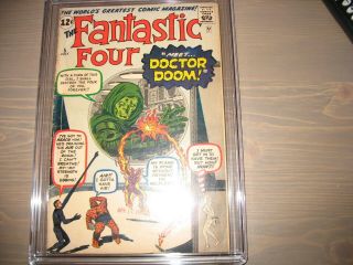 FANTASTIC FOUR 5 (1962) CGC 4.  5 /Unrestored/OW pgs/Origin & 1st Dr.  /Doctor Doom 8