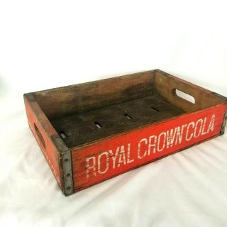 Vintage Rc Royal Crown Cola Rustic Wooden Crate Americana Advertising