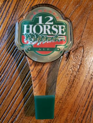 Vintage Genesee 12 Horse Ale Beer Clear Lucite Acrylic Tap Handle