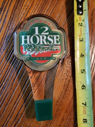 VINTAGE GENESEE 12 HORSE ALE BEER CLEAR LUCITE ACRYLIC TAP HANDLE 4