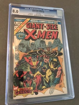 Giant - Size X - Men 1 Cgc 8.  0 White Pages