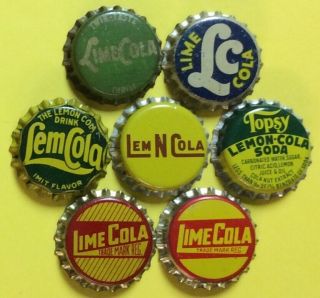 7 Different Lemon And Lime Colas Nos Cork Lined Bottle Caps