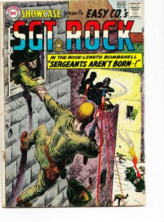 Showcase 45 Sgt.  Rock 1963 G - Vg Cond.  Full Length Bombshell Story