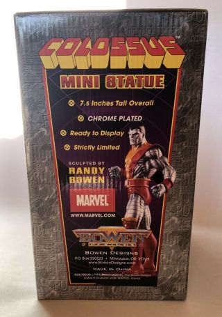 Colossus Chrome Plated Mini Statue 2261/4000 X - Men Marvel Bowen Designs 2003 4