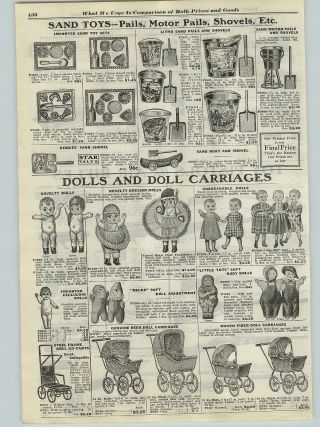1923 Paper Ad Novelty Dolls Big Six Dressed Nelke Toy Pistols Air Rifles Upton