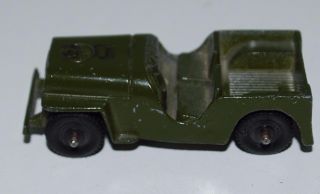 Vintage Tootsietoy Army Jeep Cj3 Die Cast 2 1/2 " Long Bed 1950s - 1960 