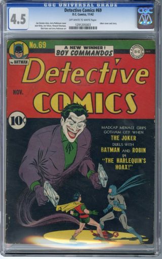 Detective Comics 69 (1st Series) Cgc 4.  5 (ow - W)