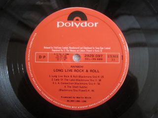 Rainbow - Long Live Rock ' n Roll 7 Tracks 1984 Korea Orig Vinyl LP 4