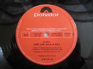 Rainbow - Long Live Rock ' n Roll 7 Tracks 1984 Korea Orig Vinyl LP 5