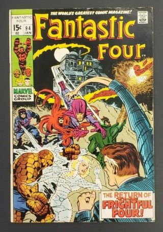 1970 Jan.  No.  94 Marvel Comic Book Fantastic Four 15 Cents Cs1